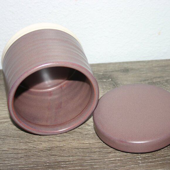 Threshold Ceramic Chocolate Brown Canister w/Lid Small B-136 - Picture 5 of 5